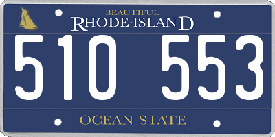 RI license plate 510553