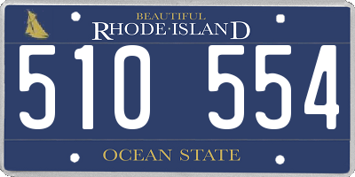 RI license plate 510554