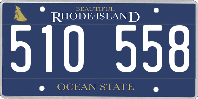 RI license plate 510558