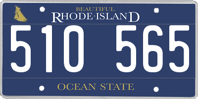 RI license plate 510565