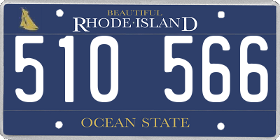 RI license plate 510566