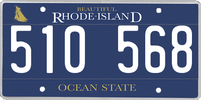 RI license plate 510568