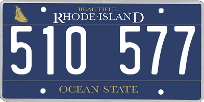 RI license plate 510577