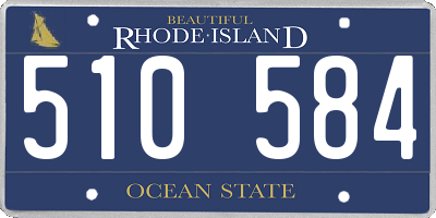 RI license plate 510584