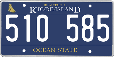 RI license plate 510585