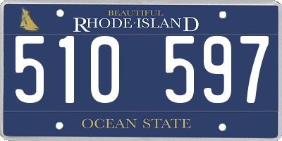 RI license plate 510597