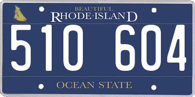 RI license plate 510604