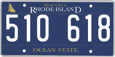 RI license plate 510618