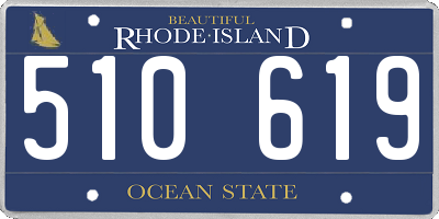 RI license plate 510619