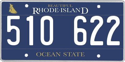 RI license plate 510622