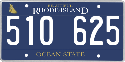 RI license plate 510625