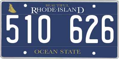 RI license plate 510626