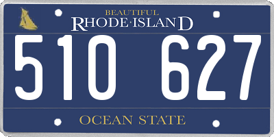 RI license plate 510627