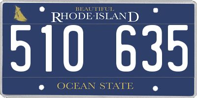 RI license plate 510635
