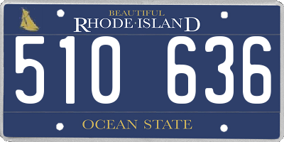 RI license plate 510636