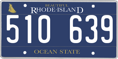RI license plate 510639
