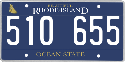 RI license plate 510655