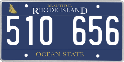 RI license plate 510656