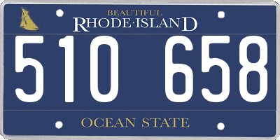 RI license plate 510658