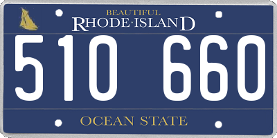 RI license plate 510660