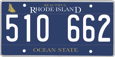 RI license plate 510662