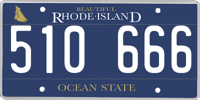 RI license plate 510666