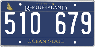 RI license plate 510679