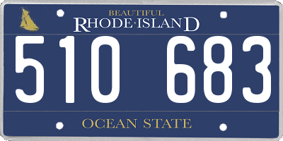 RI license plate 510683