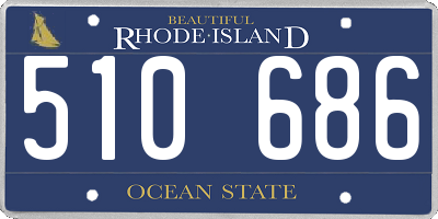 RI license plate 510686