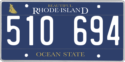 RI license plate 510694
