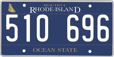 RI license plate 510696