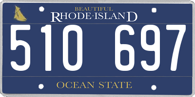 RI license plate 510697