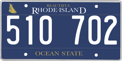 RI license plate 510702