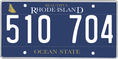 RI license plate 510704