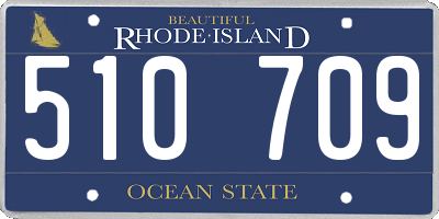 RI license plate 510709