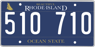 RI license plate 510710
