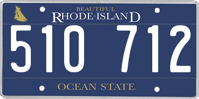 RI license plate 510712