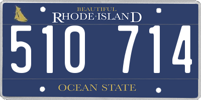 RI license plate 510714
