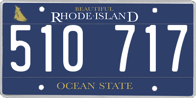 RI license plate 510717