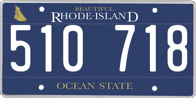 RI license plate 510718