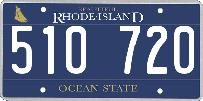RI license plate 510720