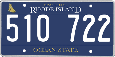 RI license plate 510722