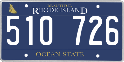 RI license plate 510726