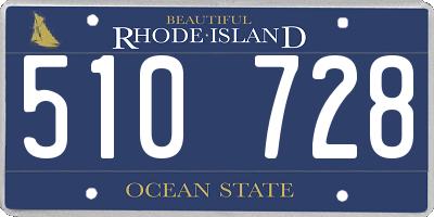 RI license plate 510728
