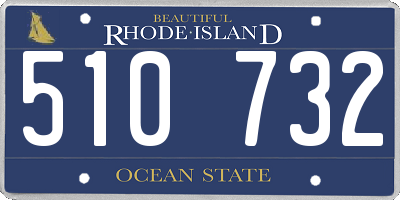 RI license plate 510732