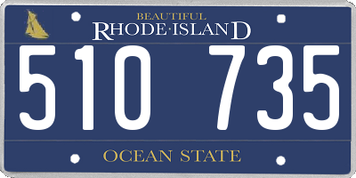 RI license plate 510735