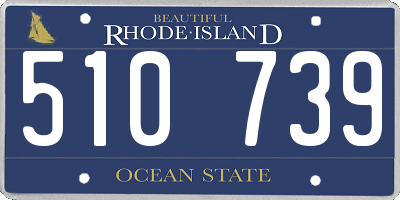 RI license plate 510739