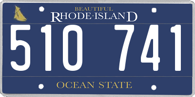 RI license plate 510741