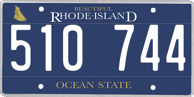 RI license plate 510744