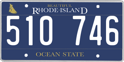 RI license plate 510746